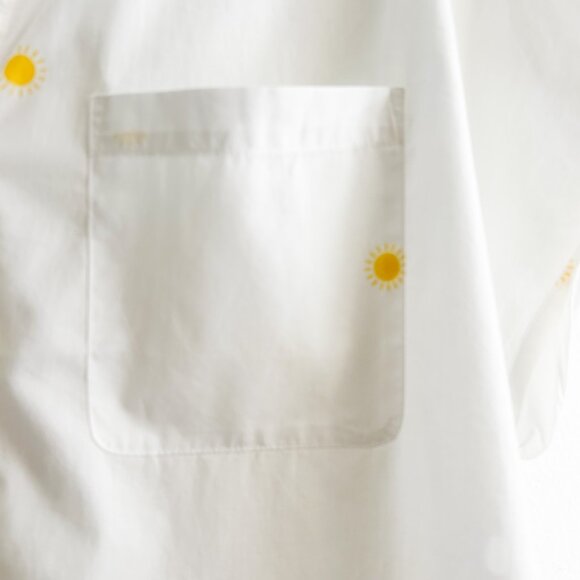 JOULES White Dela Button Front Shirt Top in Sun Sunny Sunshine Print - Picture 5 of 8
